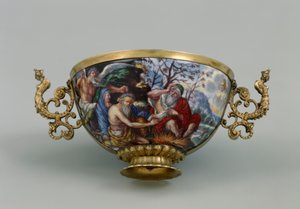 Cup with Allegory of Winter, c.1703 by Matthaeus II Baur